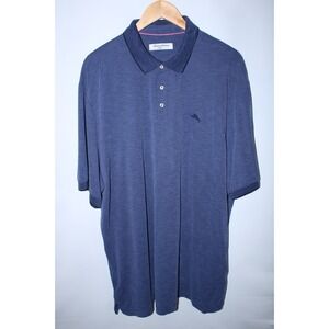 Tommy Bahama Islandzone Men's 2XLT Tall Navy Blue Short Sleeve Polo Shirt